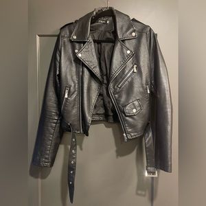 Vegan Leather Motorcycle Jacket